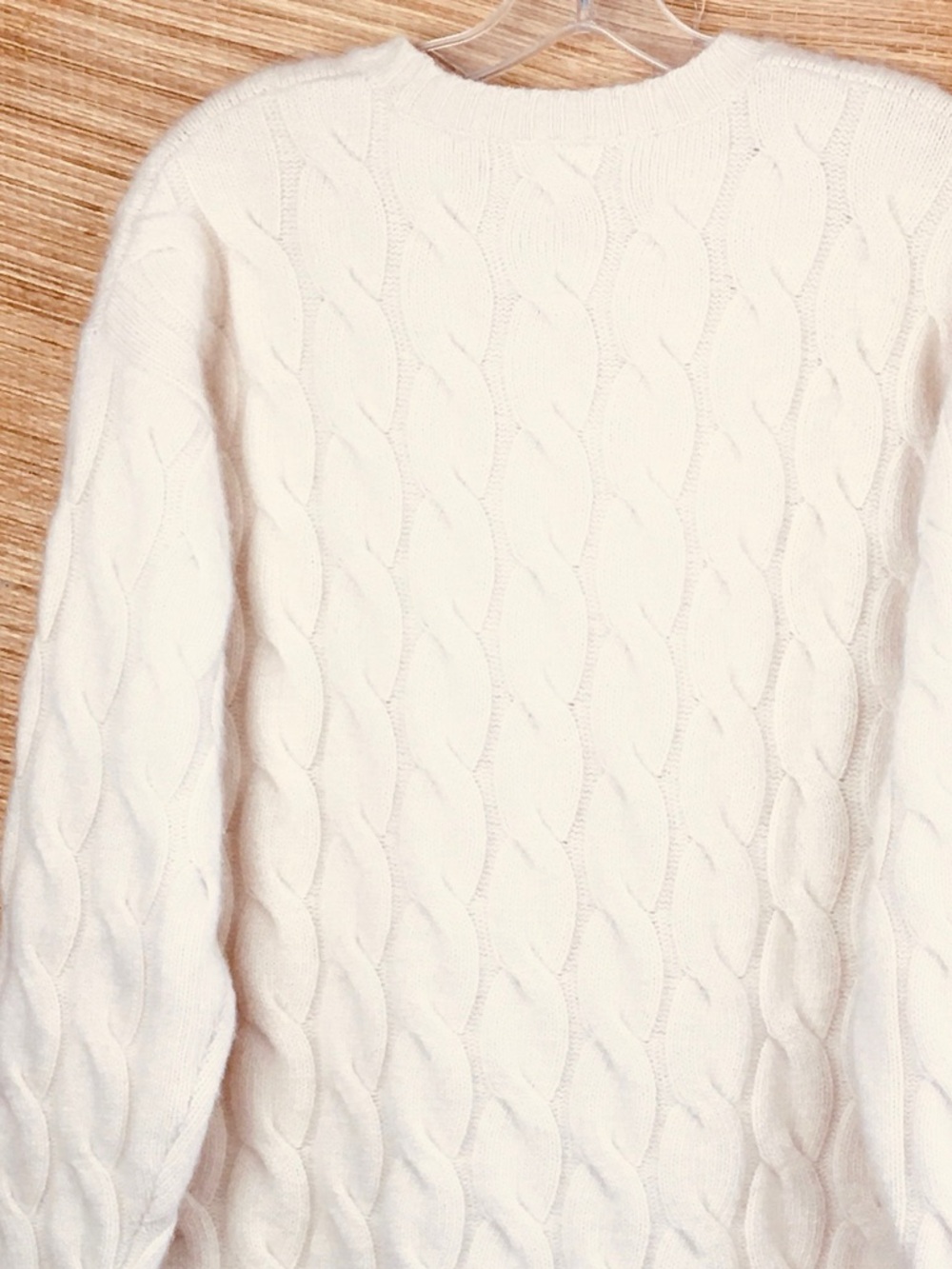 Vintage 90s /Y2K Lauren Ralph Lauren Merino-Angora-Cashmere Cable Knit Sweater L - Picture 5 of 10